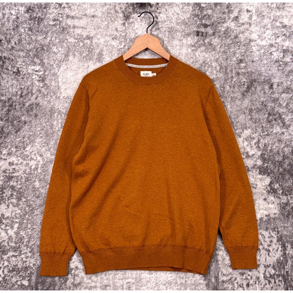 Flint and Tinder Classic Merino Wool Sweater Large Mens Crewneck Bronze